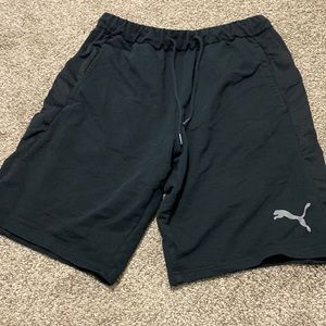 Mens Black Puma cotton shorts, size medium